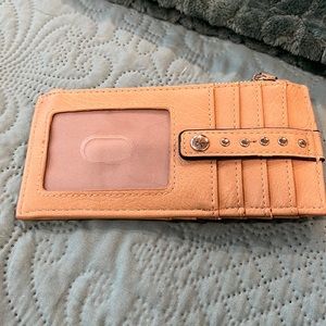 Slim beige wallet